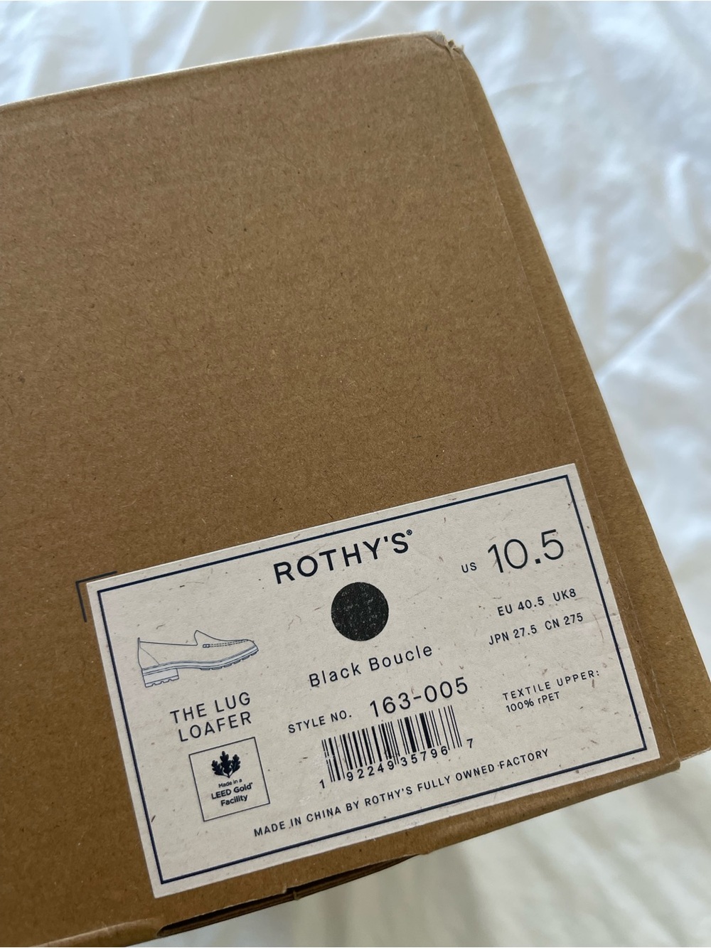 Rothy’s Lug Loafer Boucle Black size 10.5 - Picture 7 of 8